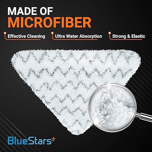 Miniatura 4 de BlueStars Paquete de 10 almohadillas de microfibra de repuesto para mopa de vapor, compatibles con Bissell PowerEdge y PowerForce Lift-Off Steam Mop