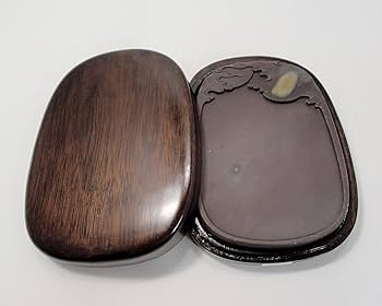 Amazon | 硯石 端渓硯 坑仔岩 雲月硯 5.8吋 （145×105×18mm