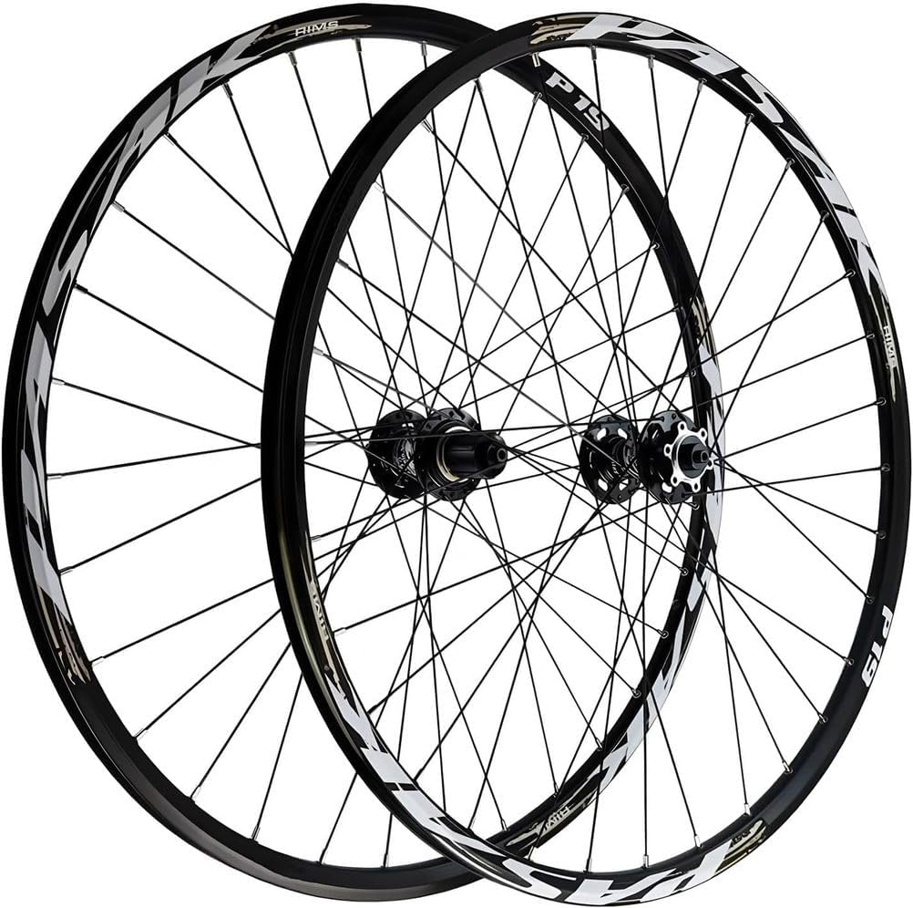 26/27.5/29 Inch Mountain Bike Wheelset, MTB Disc Brake Double Wall Alloy Rims, For With 32H Stainless Steel Spokes, 7-12 Speed ​​HG Hub(Nero,29inch)