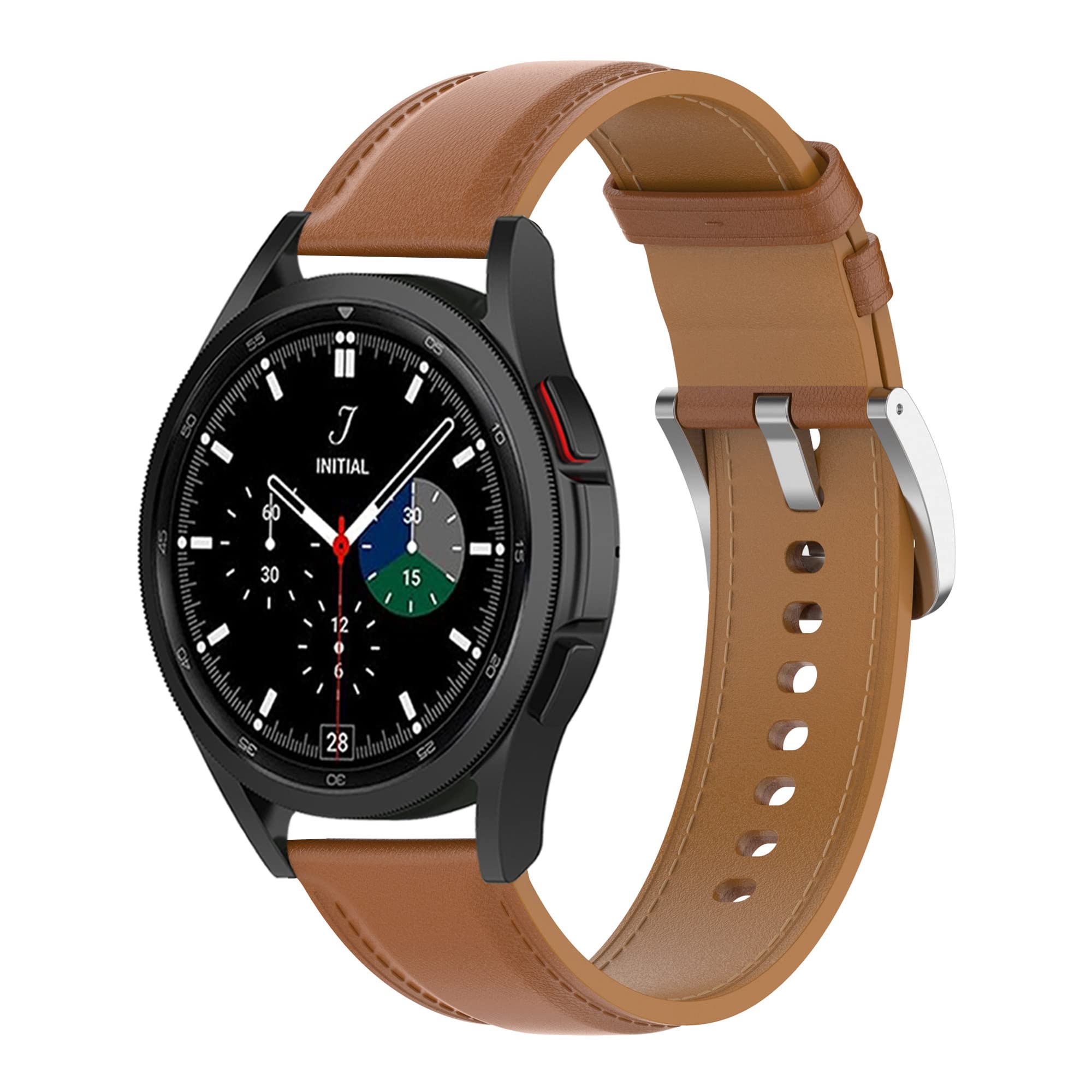 Wrist Strap for Garmin Vivoactive6/Vivoactive5, Approach S44/Approach S50, for Amazfit Active 2 Smartwatch Genuine Leather Wristband Bracelet