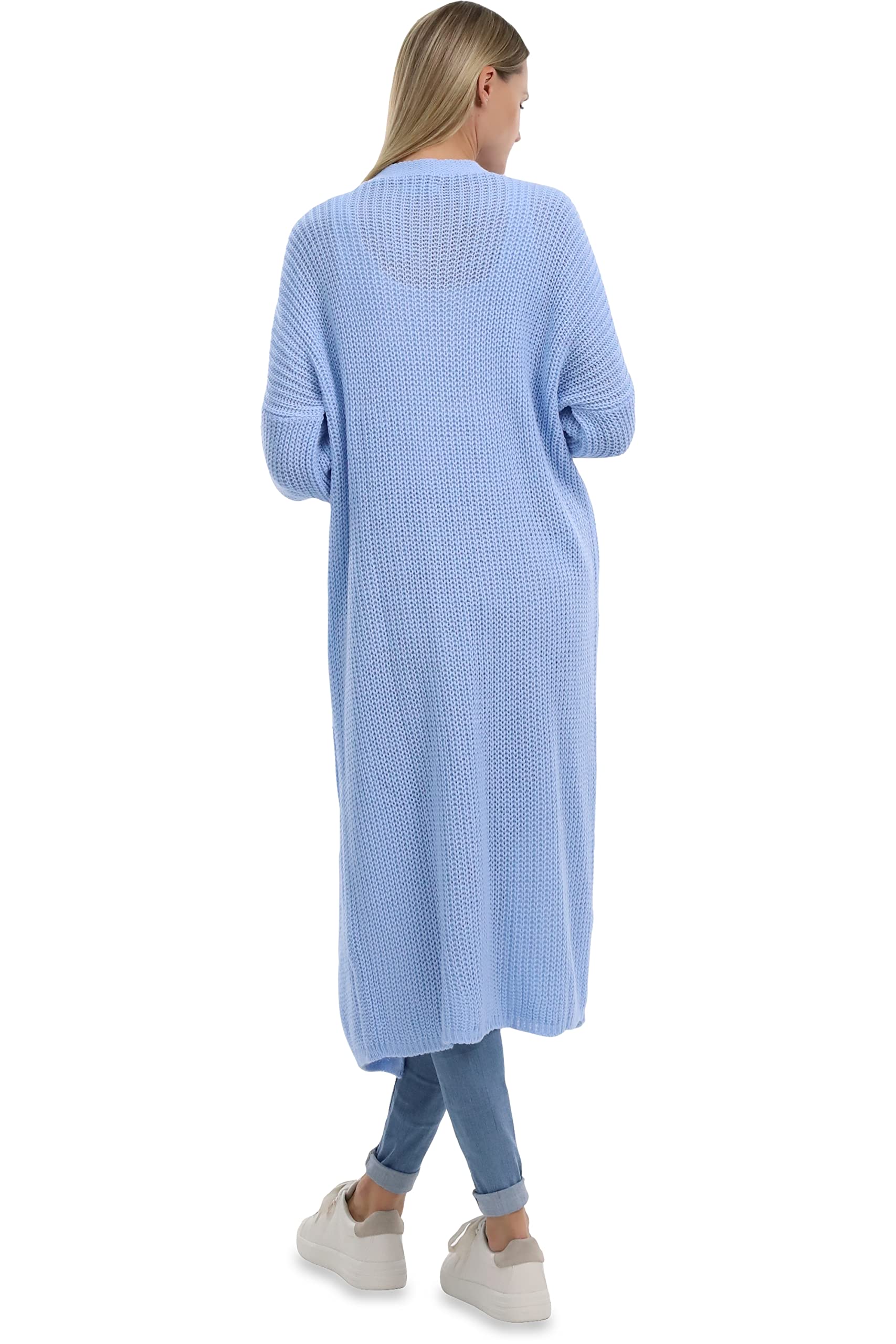 Malito Damen Strickmantel | schicker Cardigan | Moderne Wollmantel | Lange Strickjacke - Oberteil 3151