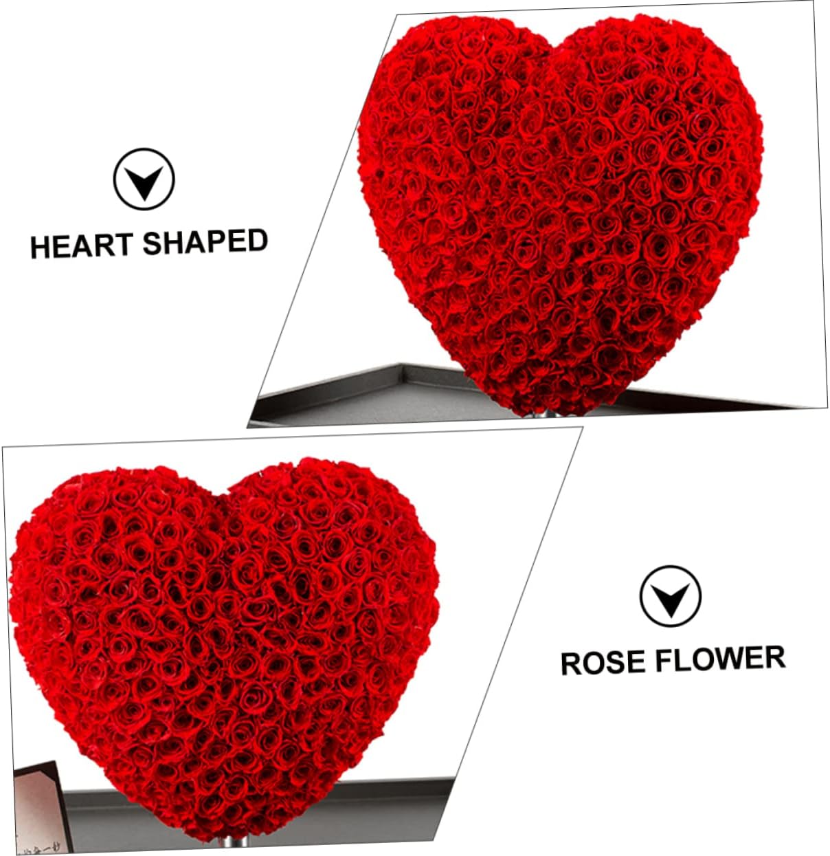 BESTOYARD Heart-Shaped Rose Gift Box with Preserved Flowers Romantic Floral Adornment for Valentine's Day Mother's Day Birthdays and Anniversaries Lasting Elegance Red