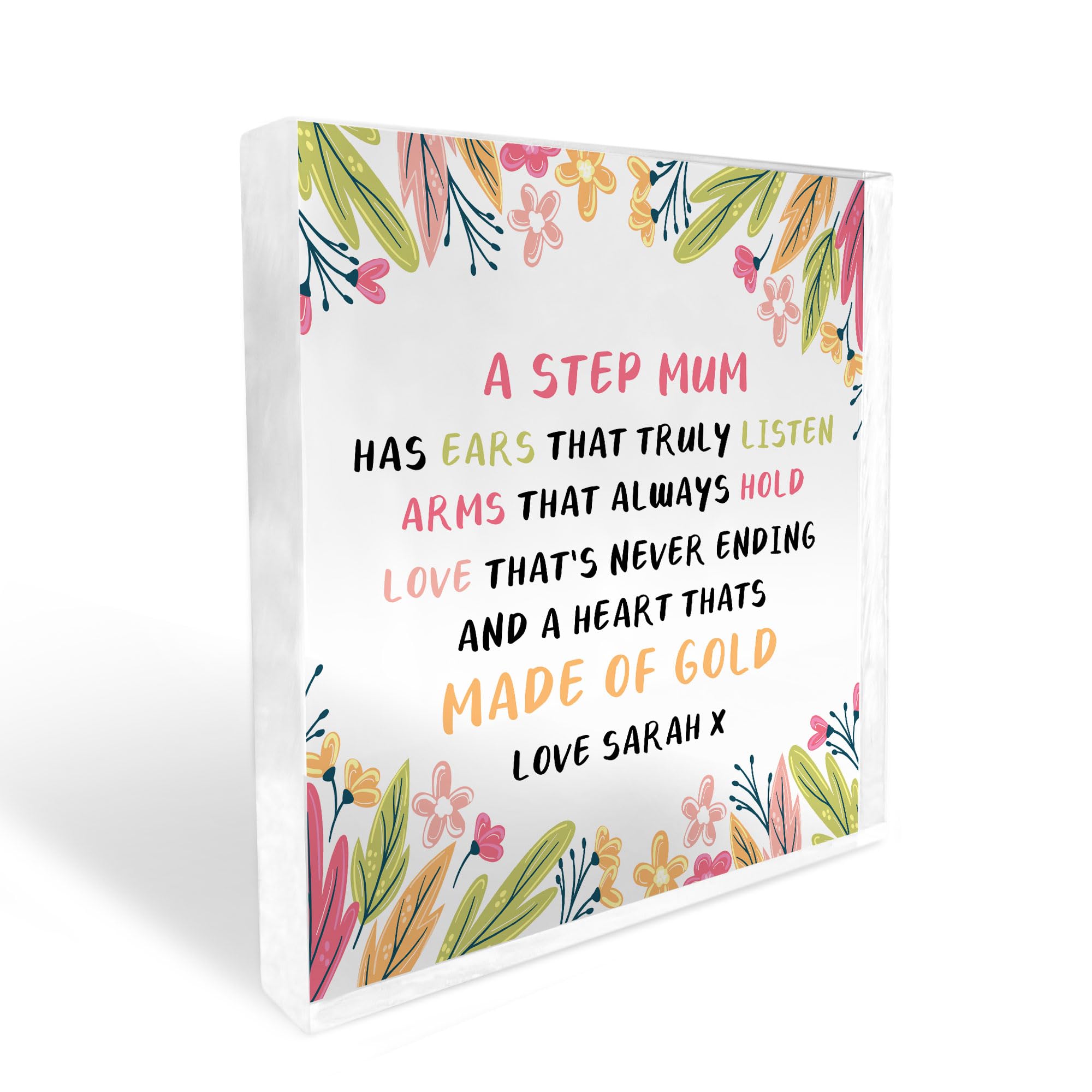 Red Ocean Personalised Stepmum Birthday Gifts Step Mum Presents For Christmas Thank You Gifts For Her Mum Gifts From Daughter Son Step Mum Gift Ideas