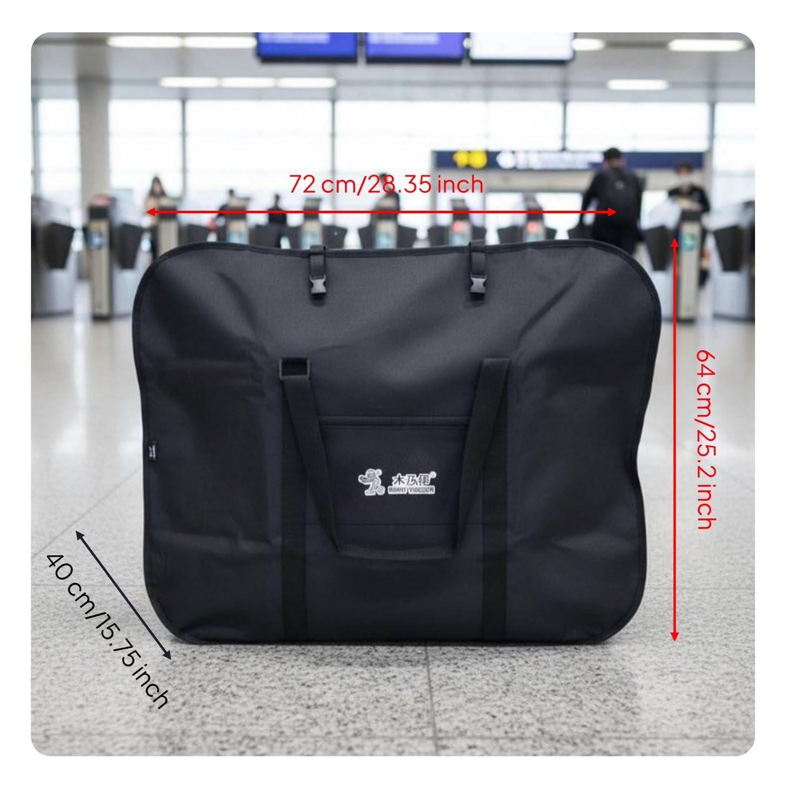 natal design × ride bag FOLDING BOX HIGH UJEAVETTE Waterproof Folding Bike Transport Bag Large Capacity