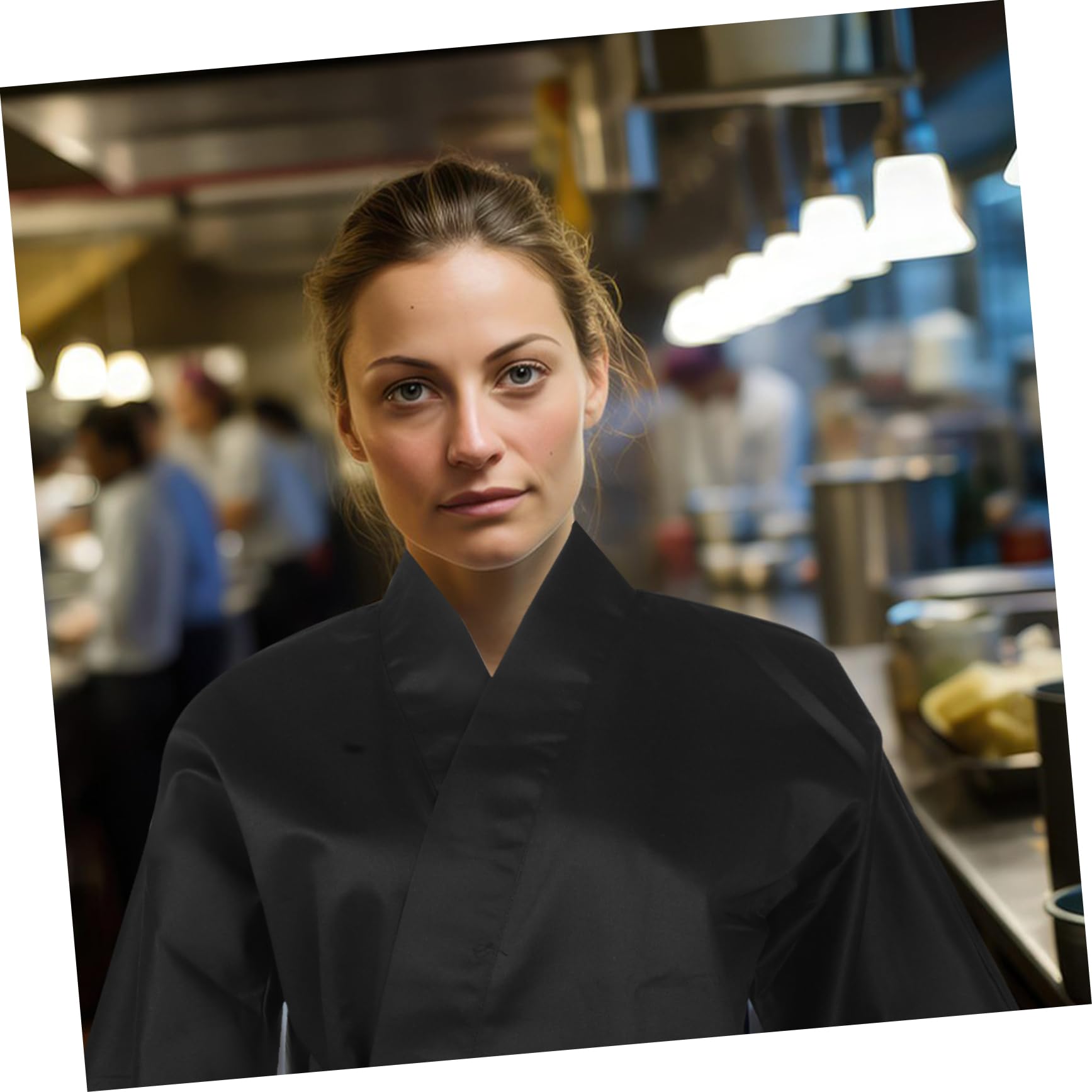 minkissy Giacca Chef Stile Giapponese Cappotto da Chef per Sushi per Uomo Abito Tradizionale per Ristorante Giapponese Unica Tessuto Traspirante e Robusto
