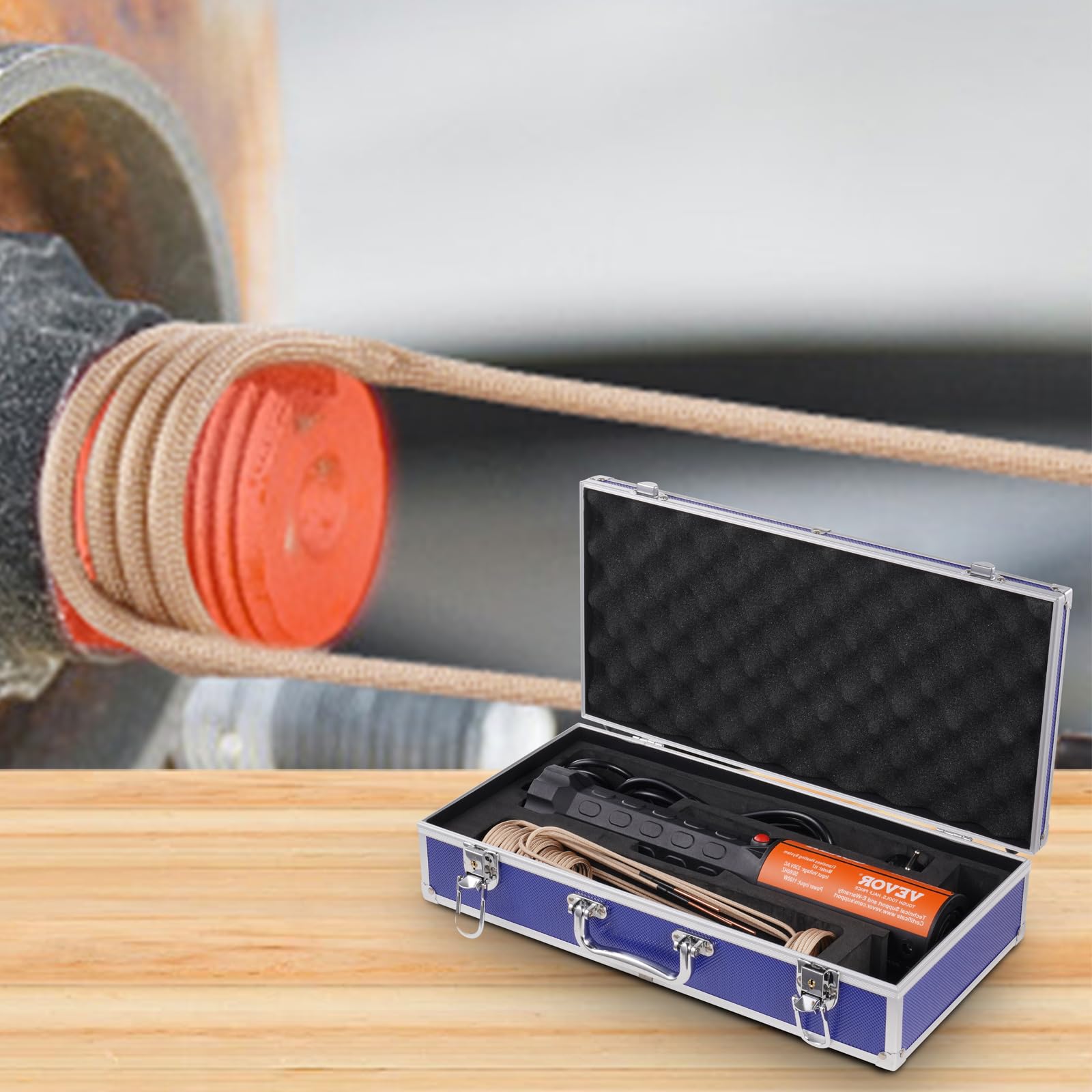 VEVOR Calentador de Inducción Magnético 1 KW con 8 Bobinas de Inducción, Removedor de Pernos del Calentador de Inducción para Quitar Pernos y Tuercas, Negro, Plástico, 6.6 Libras