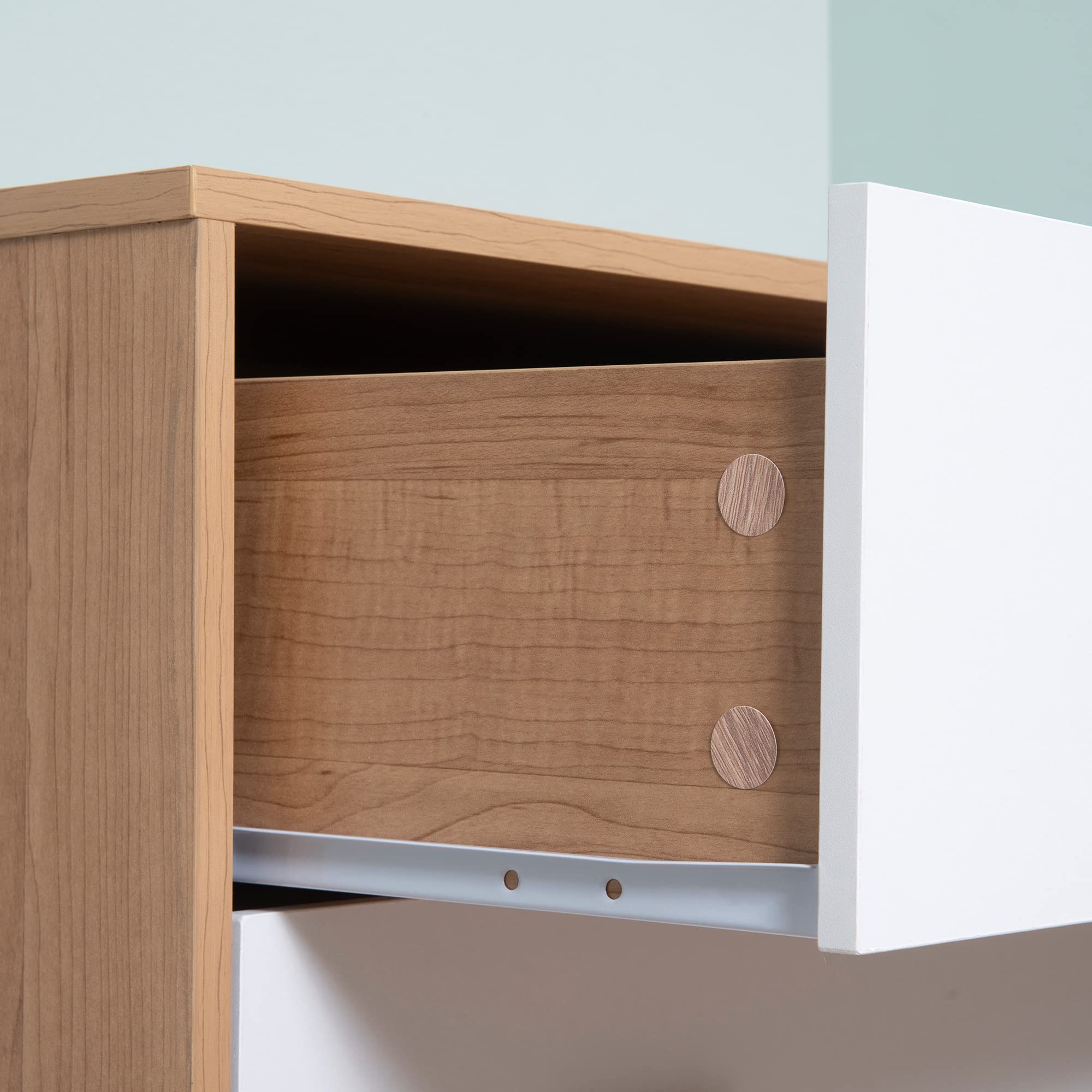 HOMCOM Cómoda de Madera 3 Cajones Dormitorio 80x39x80 cm Blanco Natural