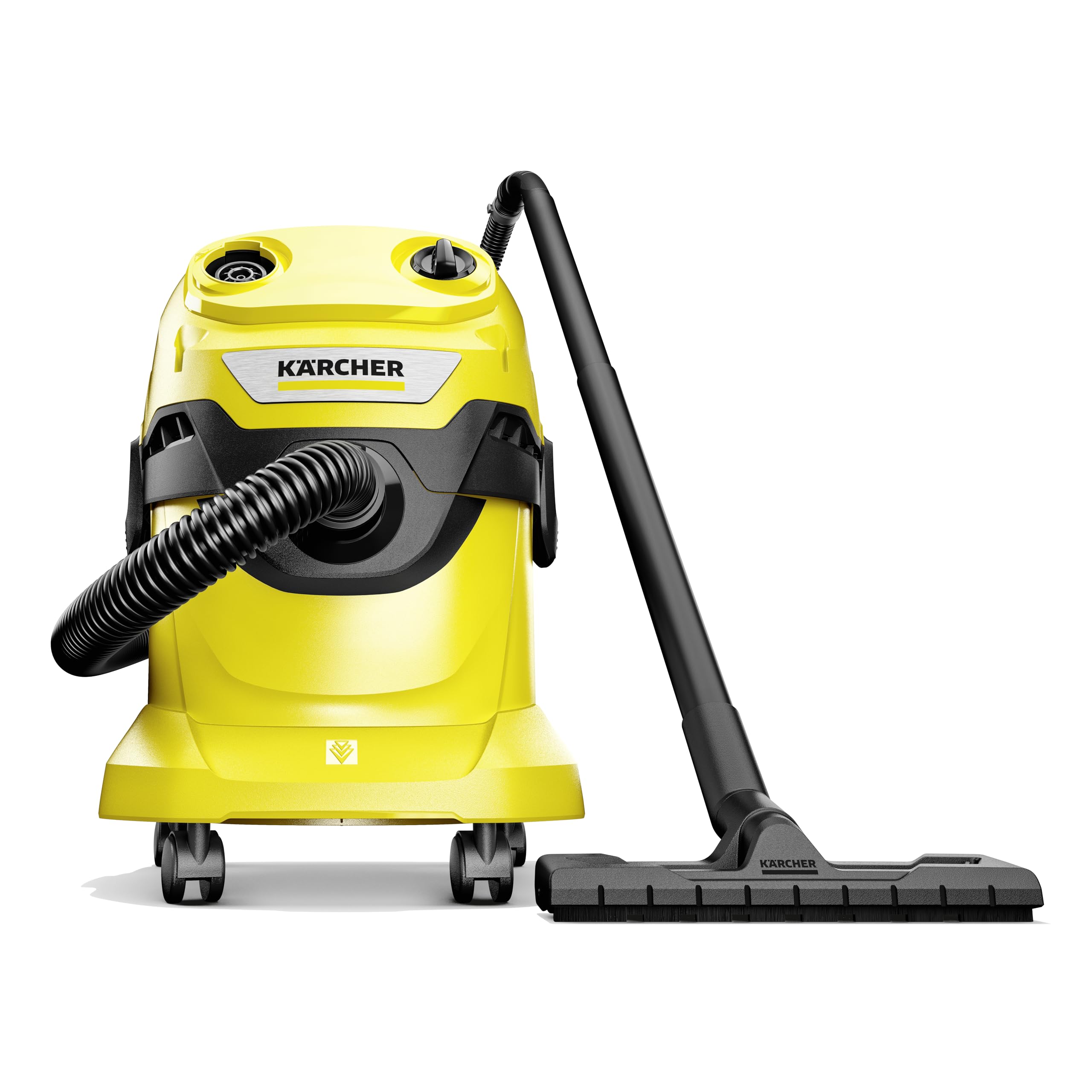 KärcherWD 4 Multi-Purpose 5.3 Gallon Wet/Dry Shop Vacuum Cleaner with Attachments, Space-Saving Design, Heavy Duty