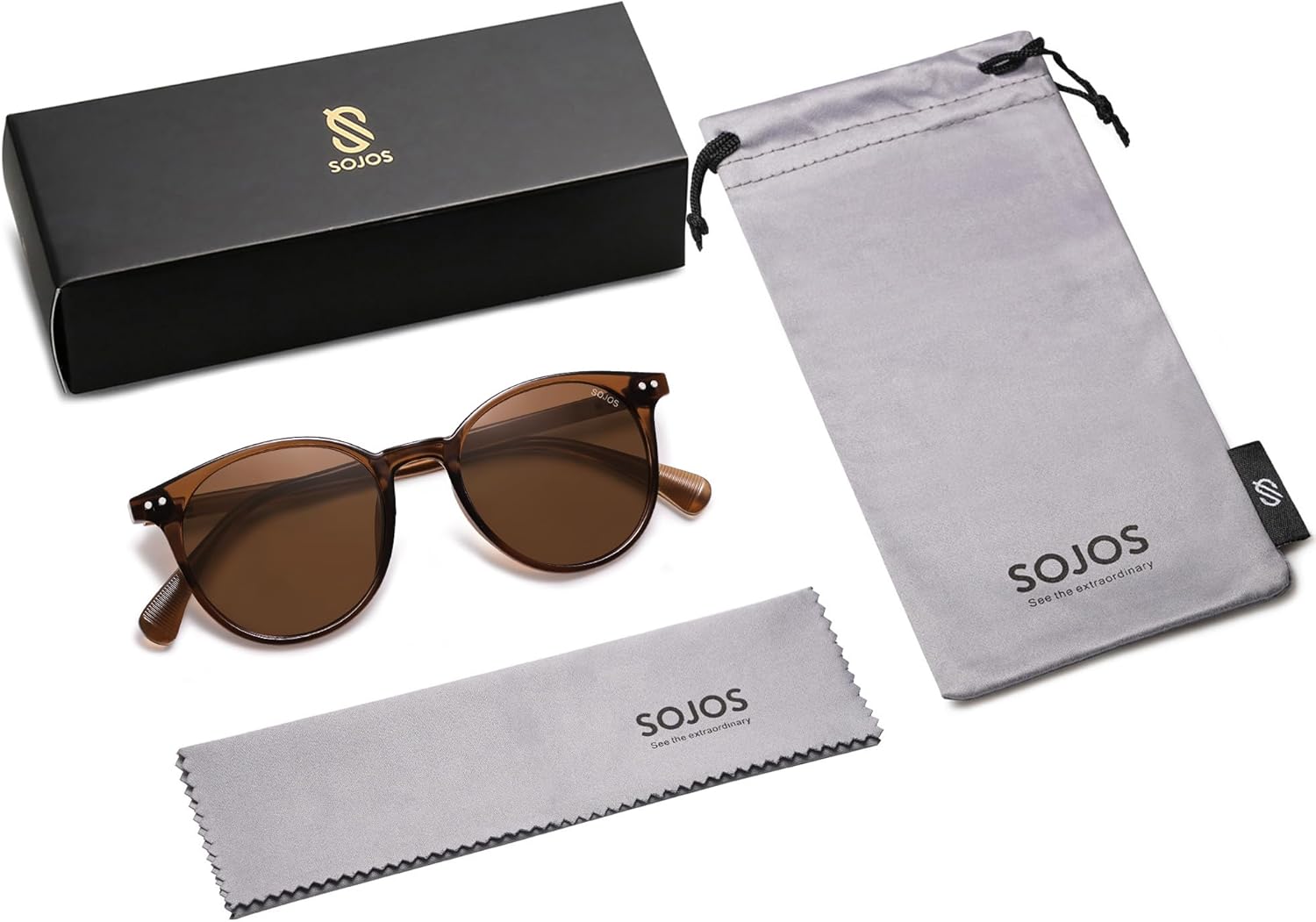 SOJOS Small Round Classic Polarized Sunglasses for Women Men Vintage Style UV400 Lens MAY SJ2113 - Image 6