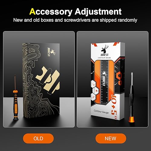 Miniatura 6 de JOREST - Medidor de contorno conectable (10+5 pulgadas), rellenos de calcetines para hombres, herramienta de perfil duplicador con cerradura, borde