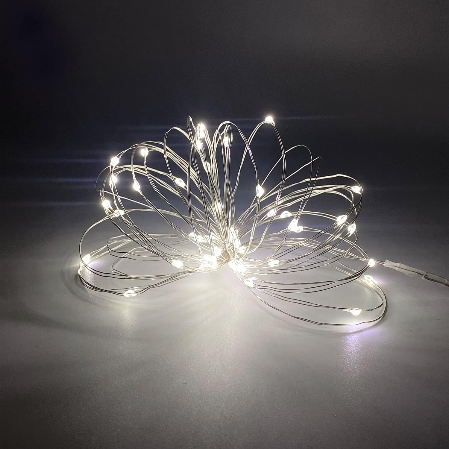 Set of 2 Battery Operated Small Lights Strand,Mini Led Fairy Lights with Timer 6 Hours on/18 Hours Off for Wedding Centerpiece Party Decoration,30 Count LED,10 Ft Silver Wire (Cold White) image 4