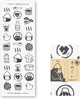 ごリラックス 手ぬぐい 日本製 サウナでござる 43cm×90cm サウナ サ活 ゴリラックス GORELAX バス用品 お風呂 プレゼント GORELAX-TOWEL-08 25P45515