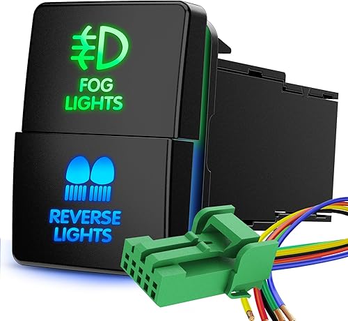 Miniatura 47 de Nilight Interruptor de botón de encendido y apagado de 12 V con kit de cable conector, 1.28 x 0.87 pulgadas, repuesto para Toyota Sequoia Highlander