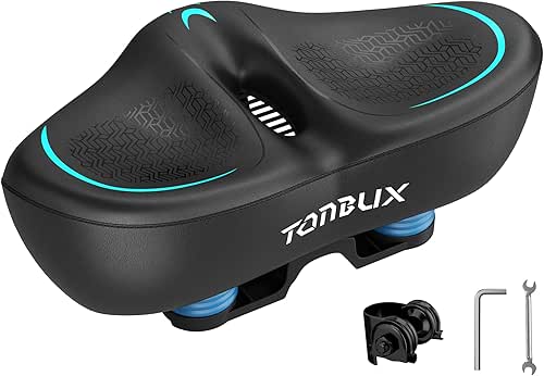 TONBUX Wide Bike Seat for for Men & Women, 6cm