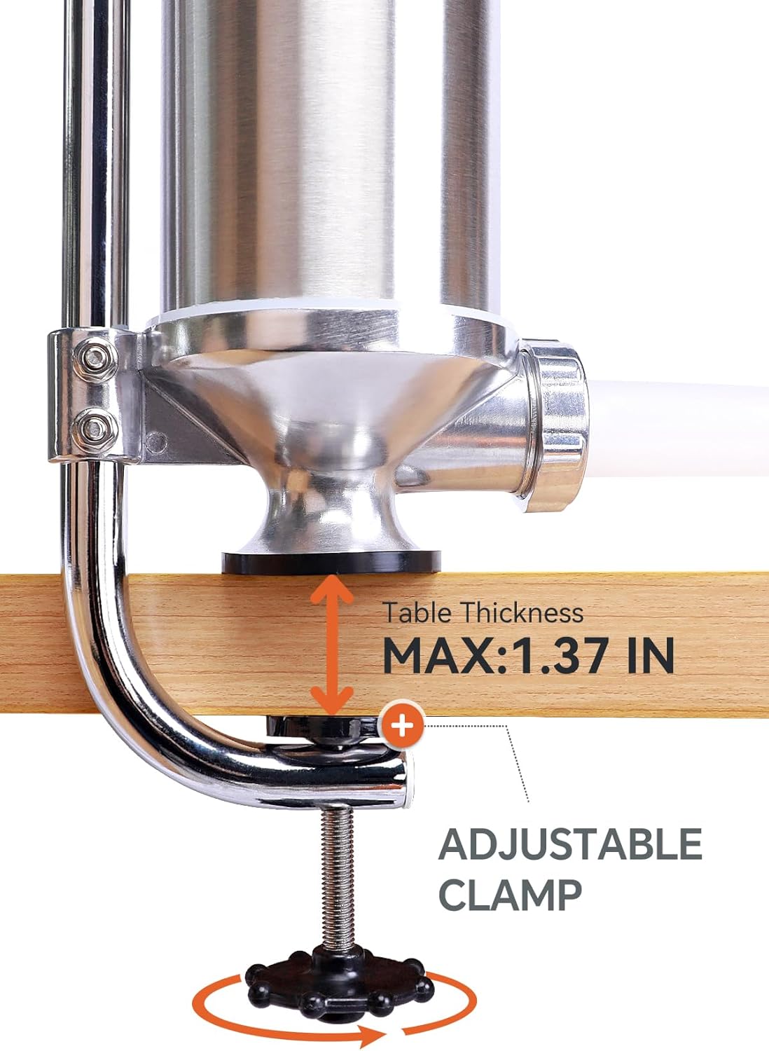 Vertical Sausage Stuffer with 4 Interchangeable Tubes, Stainless Steel Construction (2.5LBS VERTICAL)