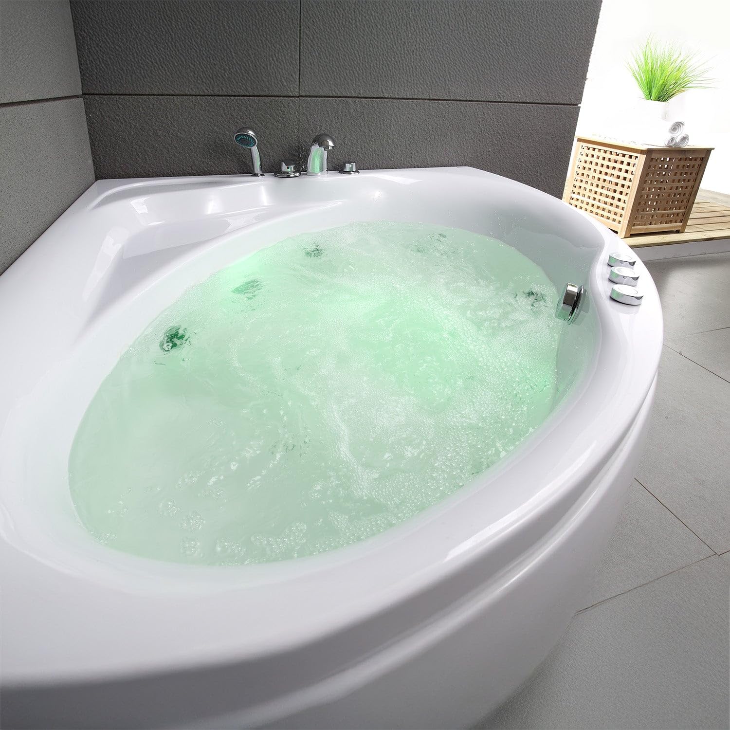 SPALINA Maldives Jets - Bañera de hidromasaje Clásica L. 135 x l. 135 cm