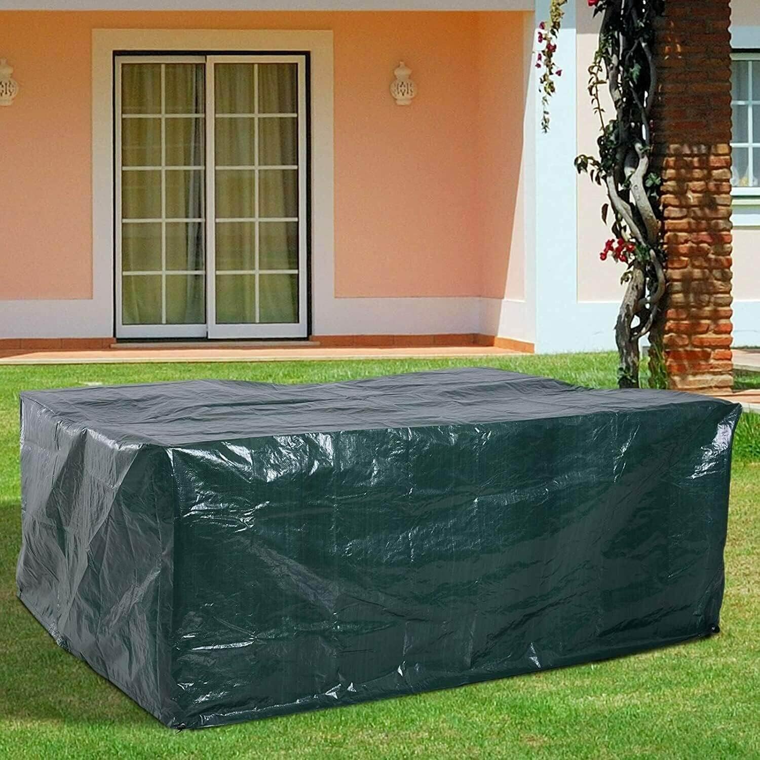 RICHIE Garden Furniture Cover Waterproof 242x182x90cm Rectangular Patio Table Cover Waterproof Anti-UV for Rattan Furniture Sets & Dining Set, Green — image 1