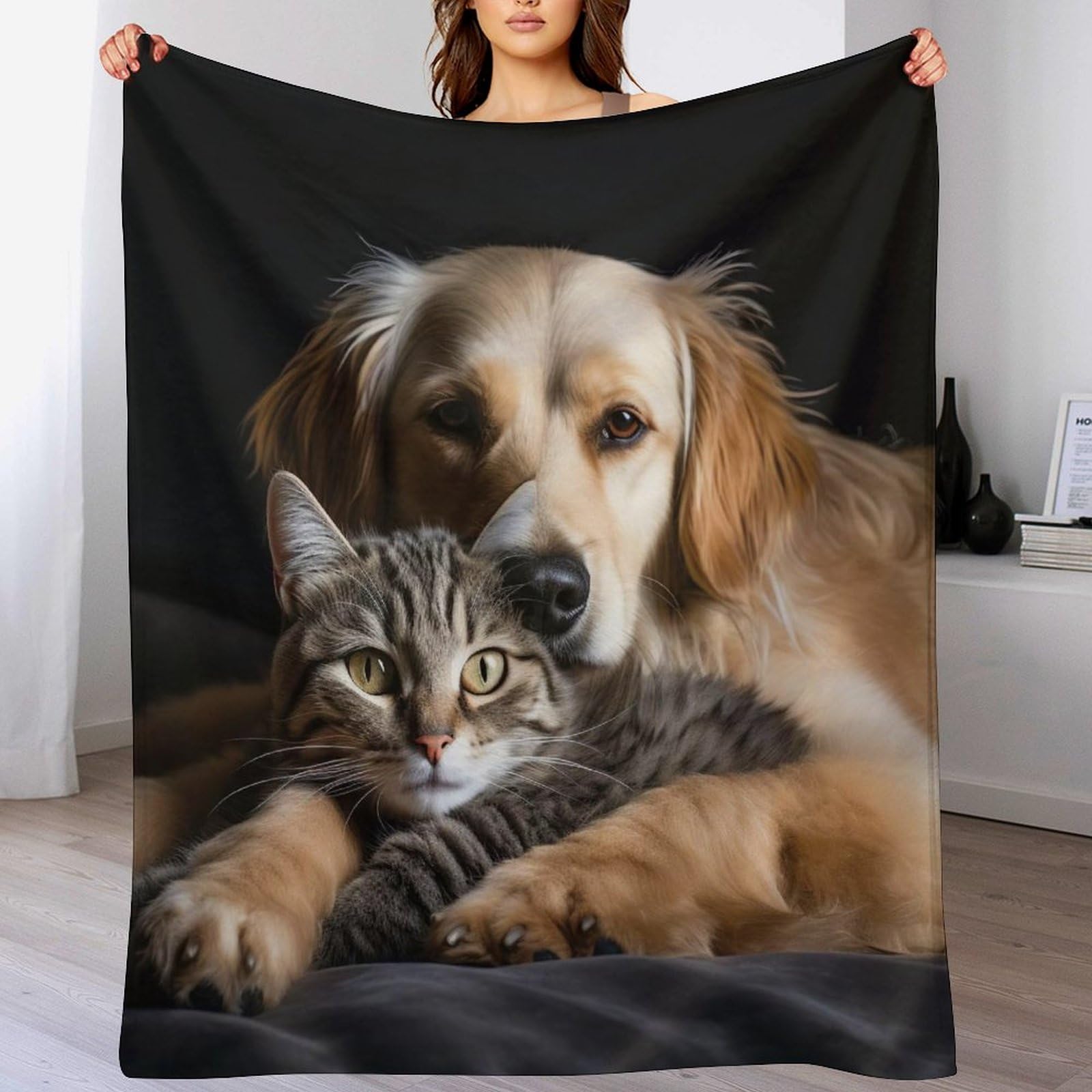 Couverture en chien mignon en flannel pour créer un cocon douillet
