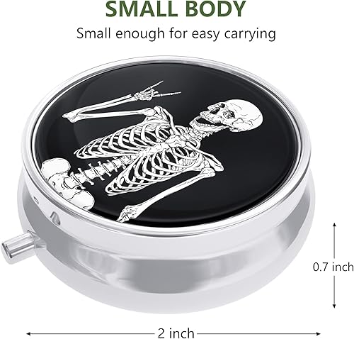 Miniatura 9 de Nipichsha Pastillero, pequeño pastillero para bolso y bolsillo, lindo organizador de medicamentos de viaje, soporte portátil para medicamentos para