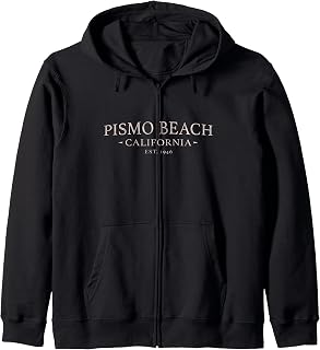 Pismo Beach California - Simple Pismo Beach CA Zip Hoodie