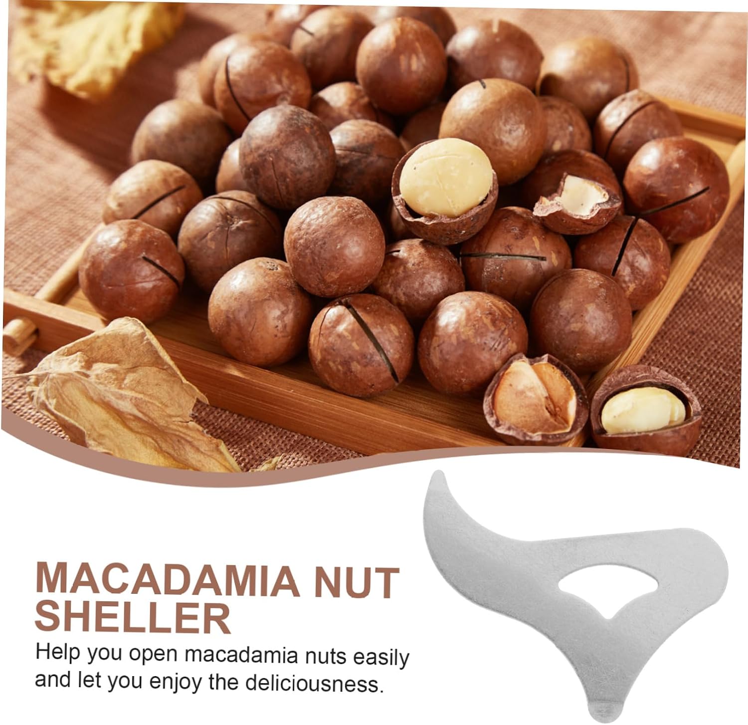 PRETYZOOM 20pcs Stainless Steel Nut Openers Macadamia and Walnut Shell Crackers Easy to Use Nut Cracking Tool for Home and Camping