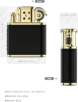 Vintage Trench Petrol Lighter, Cool Stylish Kerosene Lighter Gift for Man(No Fuel)