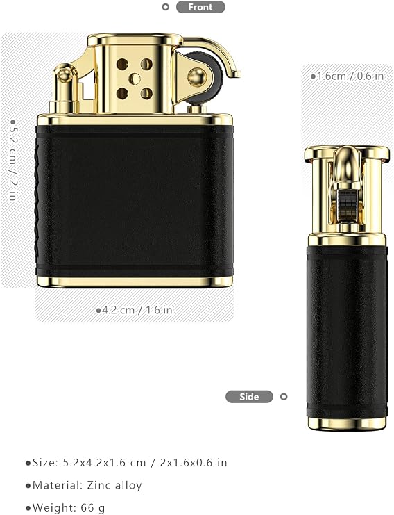 Vintage Trench Petrol Lighter, Cool Stylish Kerosene Lighter Gift for Man(No Fuel)