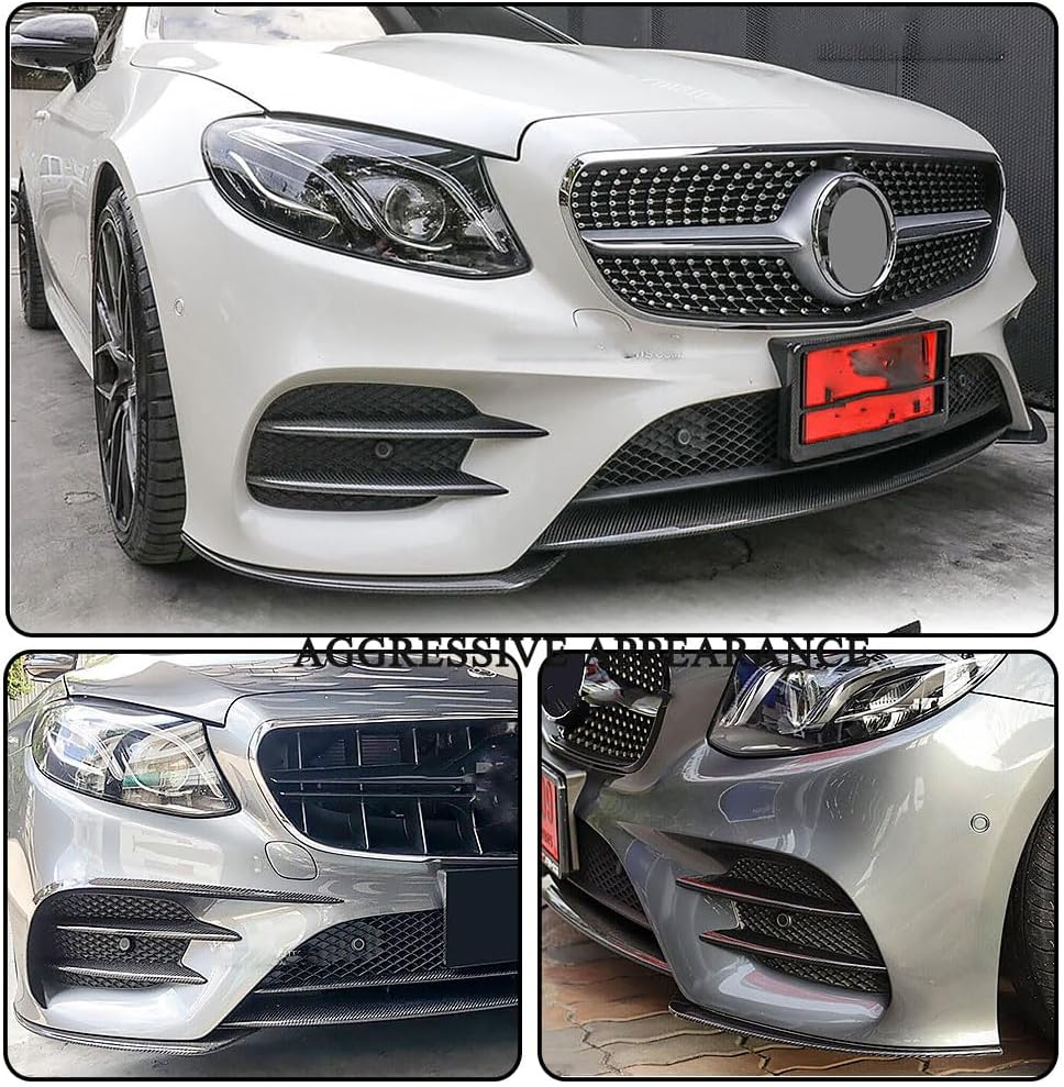 Carbon Fiber Front Bumper Lip for Mercedes Benz C238 E200 E400 E500 Sport 2017-2018 Tuning Carbon Fiber E200 E250 E300 E400 E500 Coupe Convertible Chin Spoiler Splitter Protector