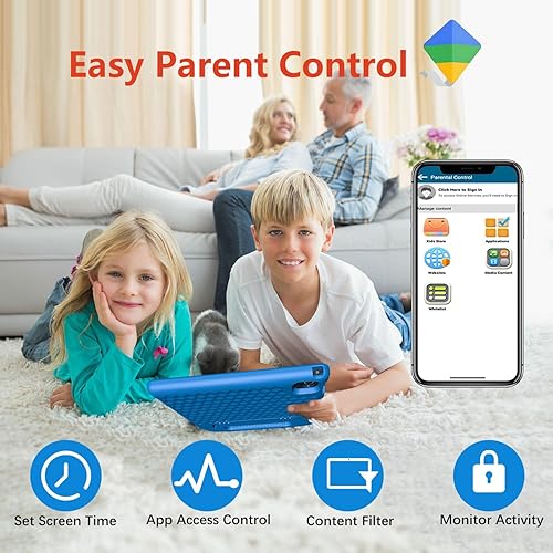 Miniatura 5 de ITDULCET Tablet para niños, Tablet Android 14 de 10 pulgadas para niños, 8 GB RAM 64 GB ROM Octa-Core Batería de carga rápida Tablet para niños con