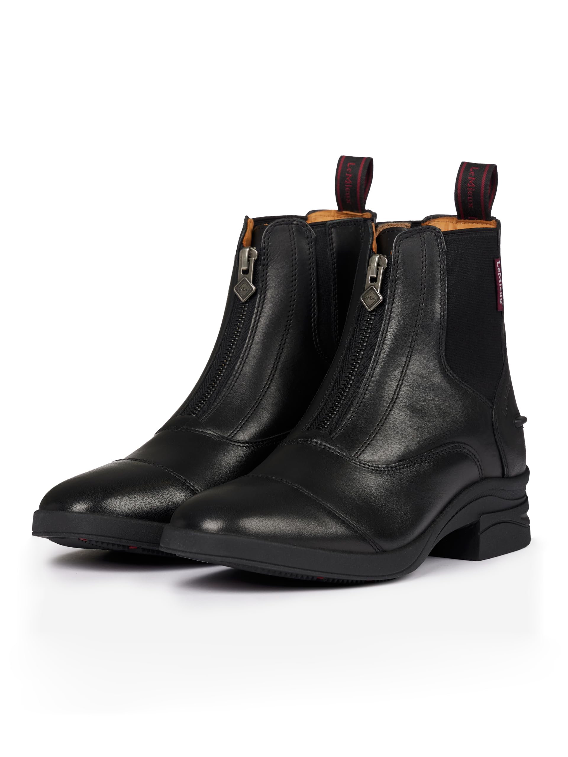LeMieux Stivale da bambino in pelle con cerniera per bambini, colore: Nero