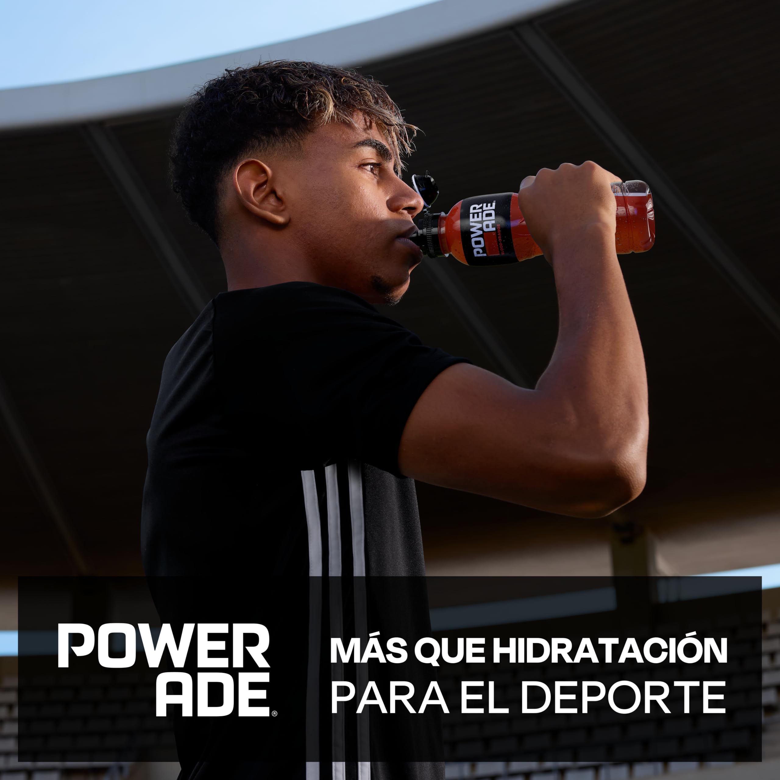Powerade Bebida Isotónica Blood Orange, Sin Gluten y Refrescante - Pack de 12 Botellas de 500ml