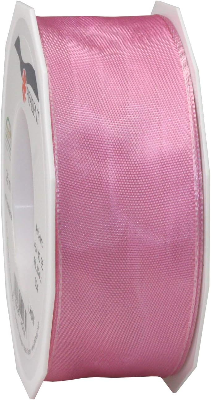 Präsent Lyon Wired Taffeta Ribbon, Blush, 40 mm-25 m