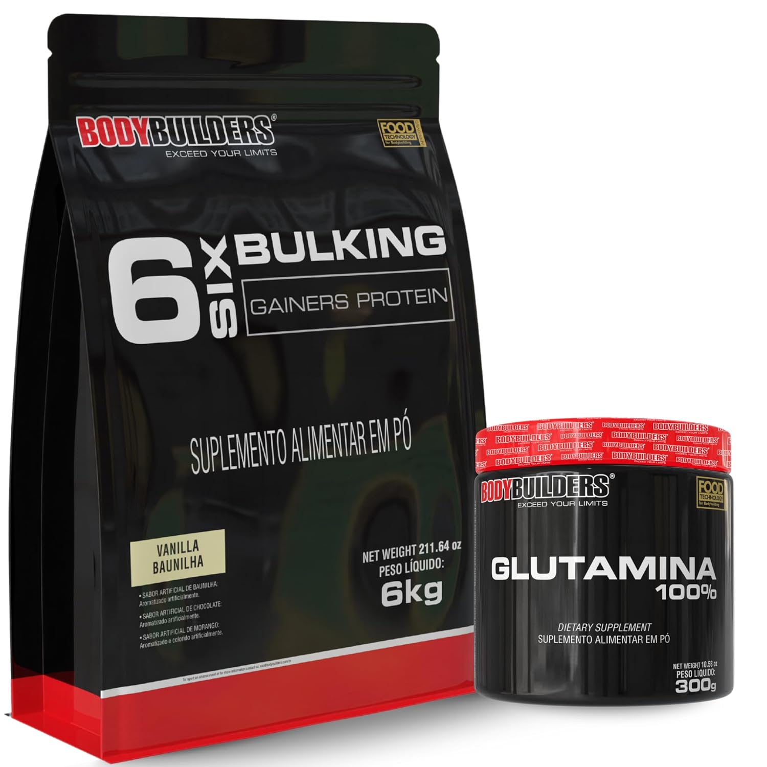 Kit Hipercalórico 6 Six Bulking Chocolate 6kg + 100% Glutamina 300g – Bodybuilders em promoção! Veja a oferta e mais achadinhos de Vitaminas & Suplementos 9 Hoje é o melhor dia para comprar Kit Hipercalórico 6 Six Bulking Chocolate 6kg + 100% Glutamina 300g – Bodybuilders com aquele preço maroto! Promoção! Aproveite a oferta! 9