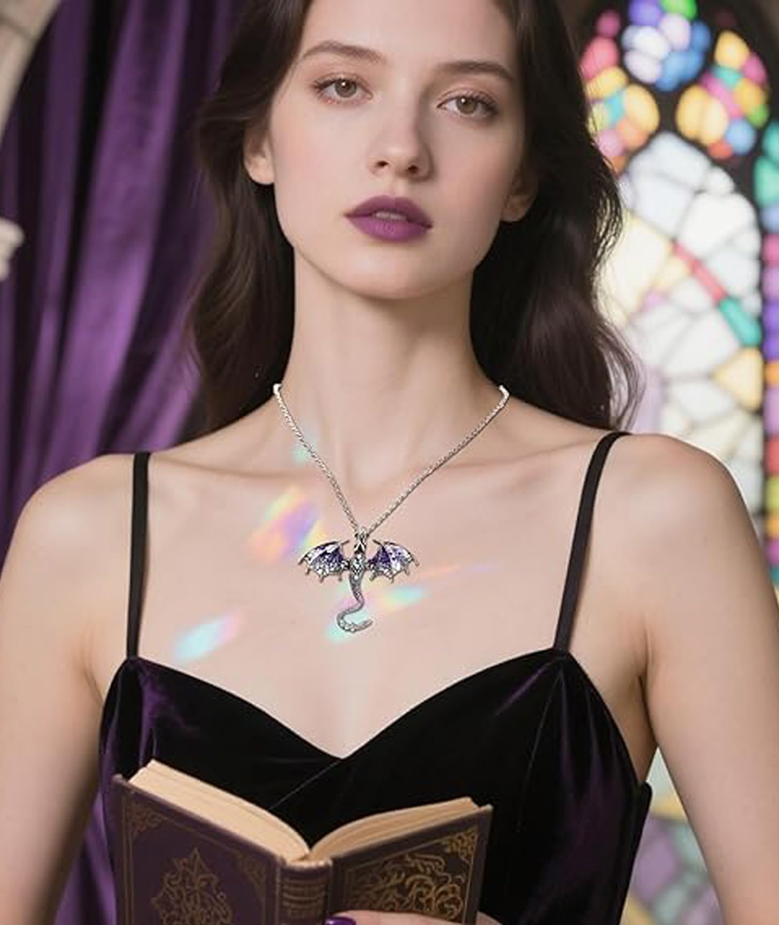 Zbdroxygen Gothic Jewellery,Gothic Necklace,Anime Accessories,Suitable for Wearing At Night Activities, Halloween Parties and Fantasy Themed Gatherings 3
