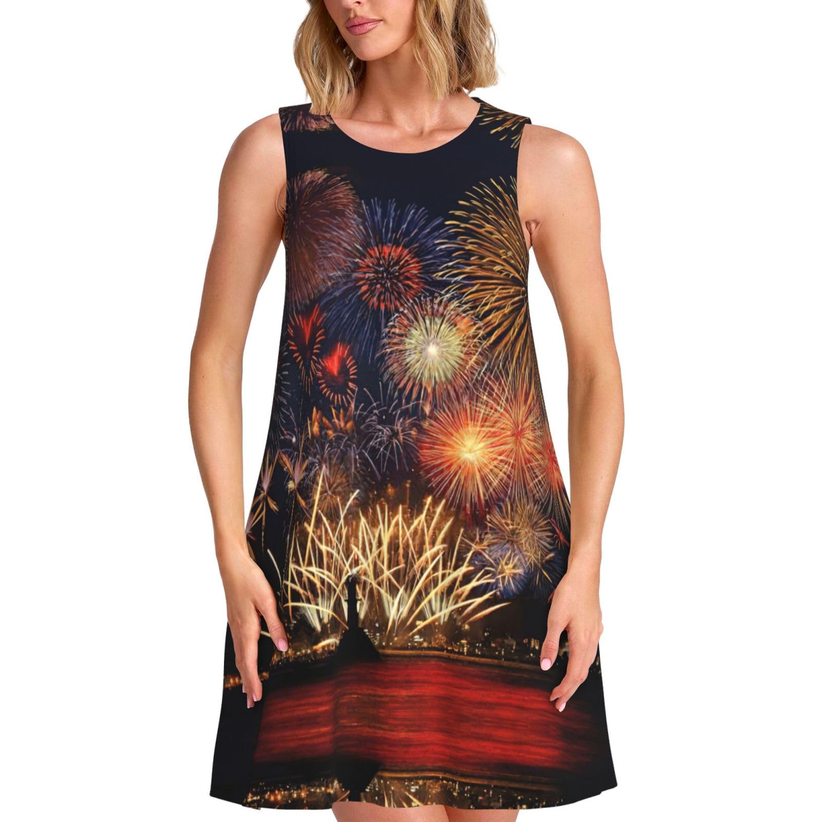 Robe d'été sans manches pour femme ample et décontractée - 8