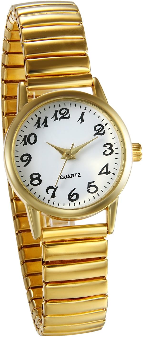 JewelryWe Women’s Ultra Thin Easy Reader Watch...