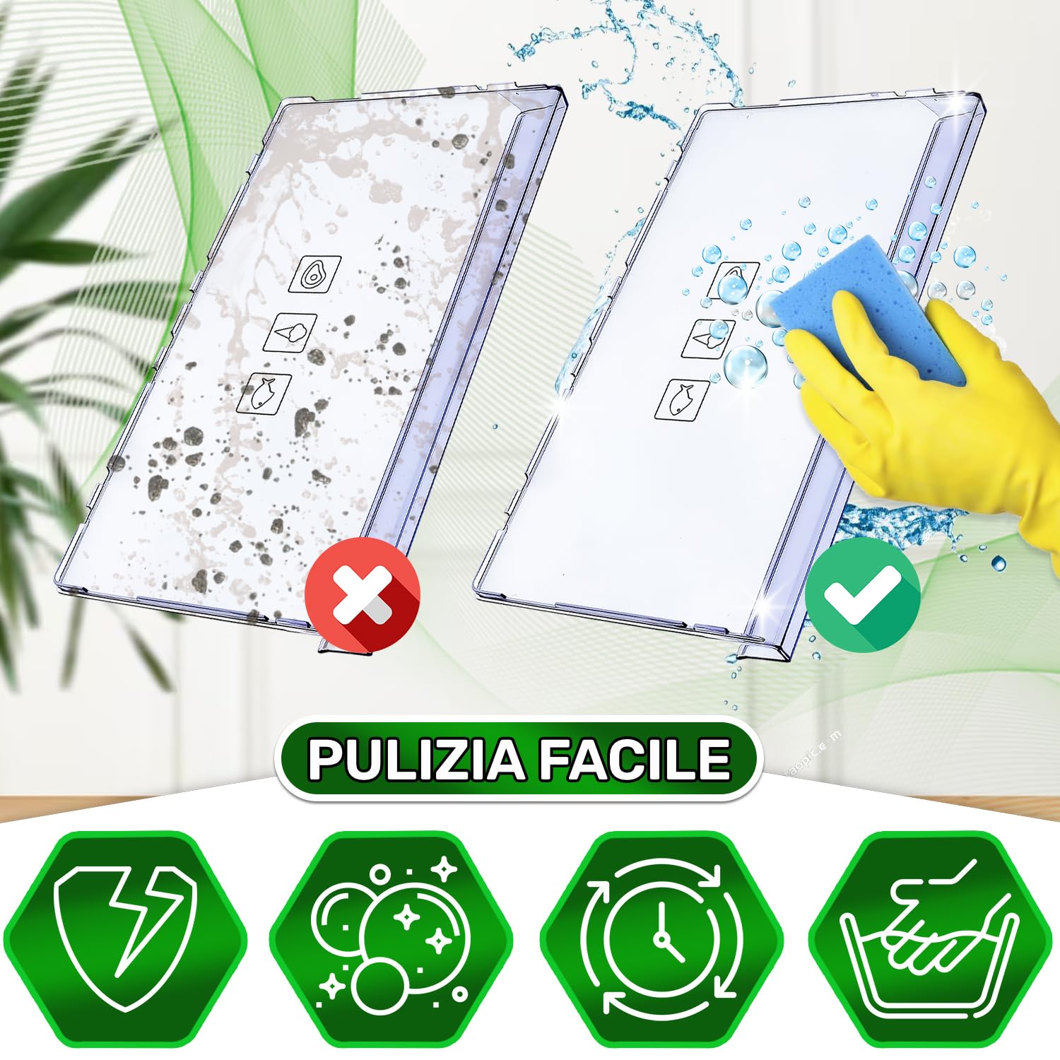ONIX TECH Pannello Frontale del Cassetto per Frigorifero e Congelatore 402x150x36 mm con Codice Originale 4640640200 4638250500 per Beko - Garanzia di 5 Anni