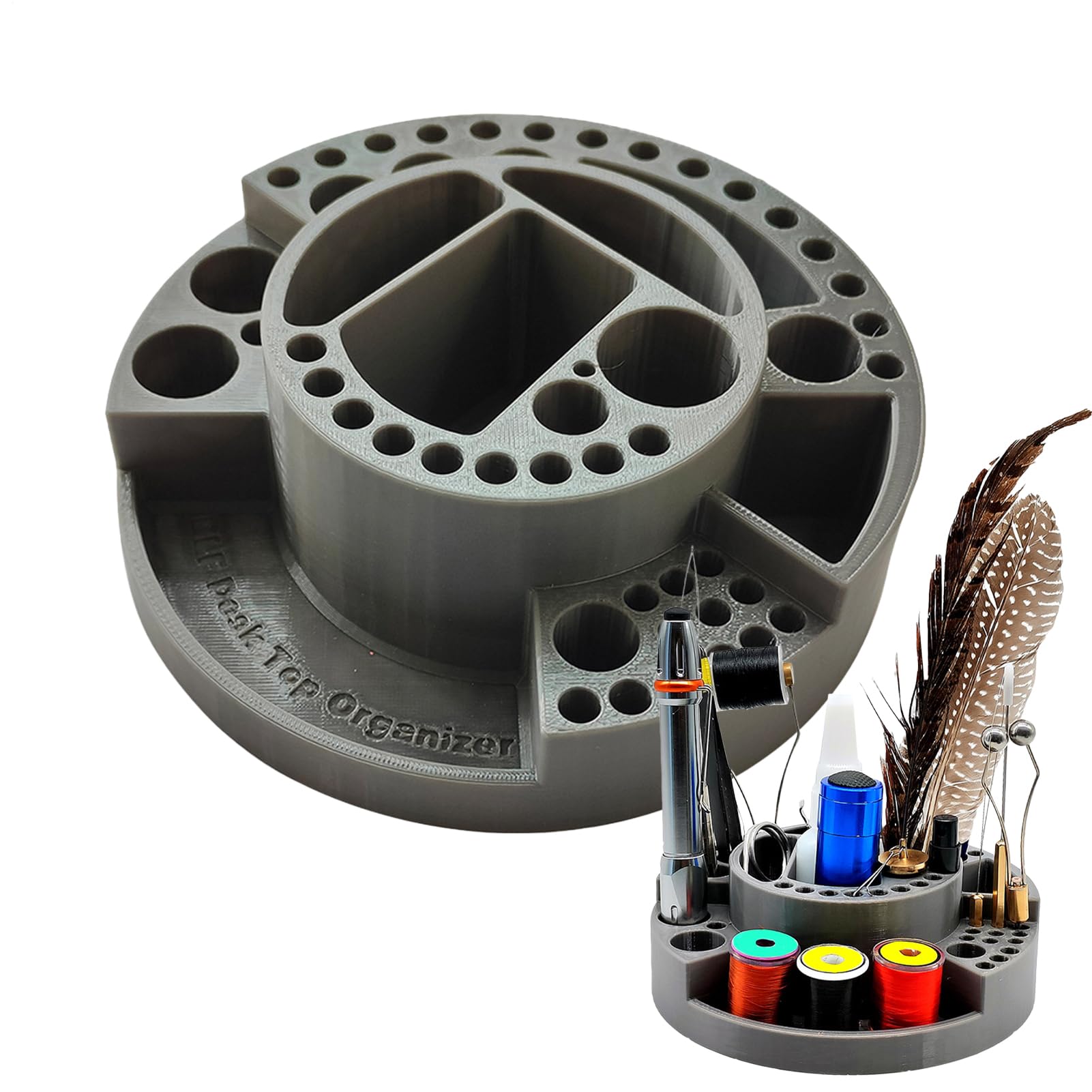 Organisateur de montage de mouches et rangement de bureau portable pour pêcheur