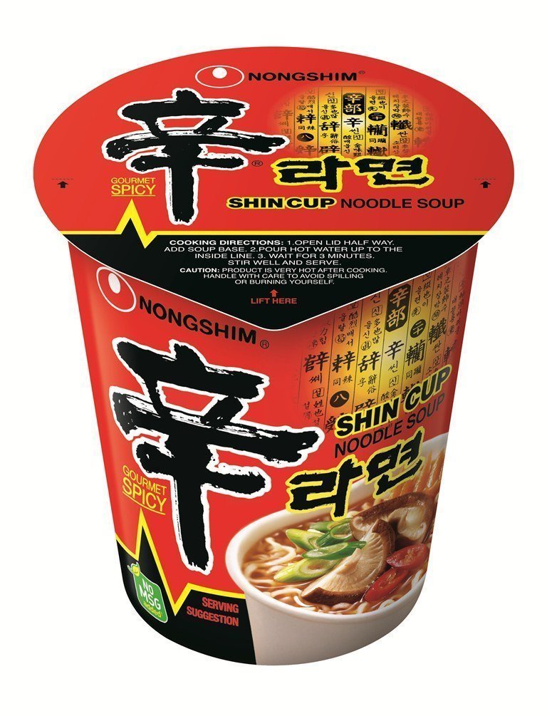 Nong Shim Shin Cup Noodle Soup - 12 Cups