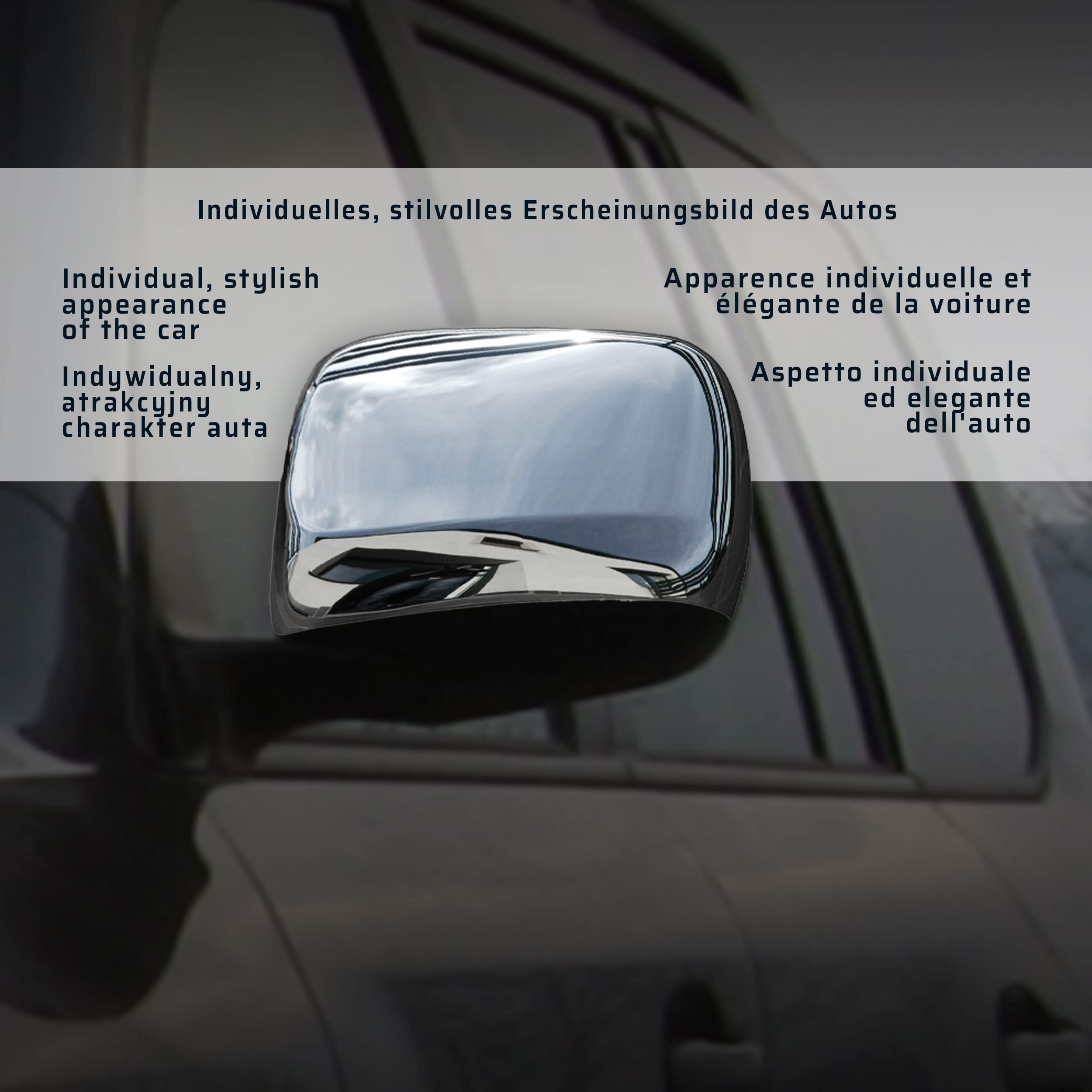 CHROMEMASTER | Nakładki na Lusterka Zewnętrzne | Kompatybilne z Lexus LX571 J200 2008-2015 | Stal nierdzewna; Osłony Lusterek to Niepowtarzalny Wygląd Auta i Ochrona Przed Uszkodzeniem