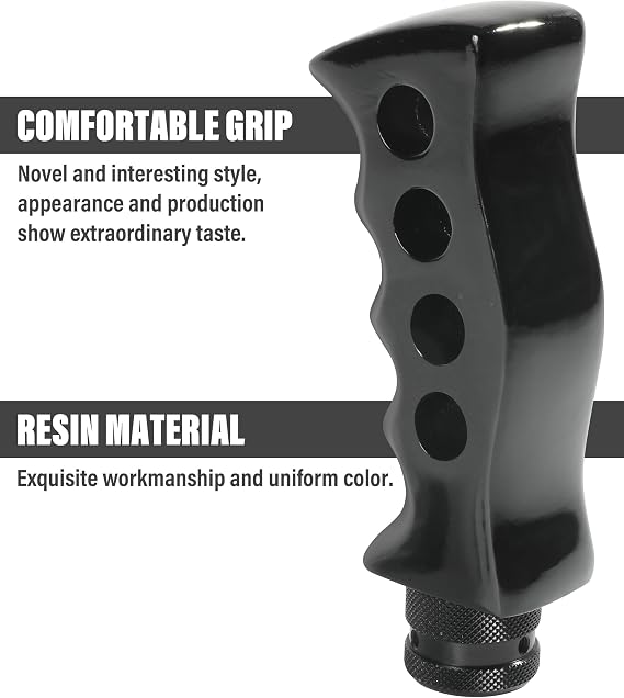 Zlirfy Car Gear Shift Knob,Automatic Shift Knob,Car Accessories,Car Grip Knife Handle Gear with Screws and Spanner,Replacement for Manual Vehicle (Black)