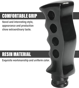 Zlirfy Car Gear Shift Knob,Automatic Shift Knob,Car Accessories,Car Grip Knife Handle Gear with Screws and Spanner,Replacement for Manual Vehicle (Black)