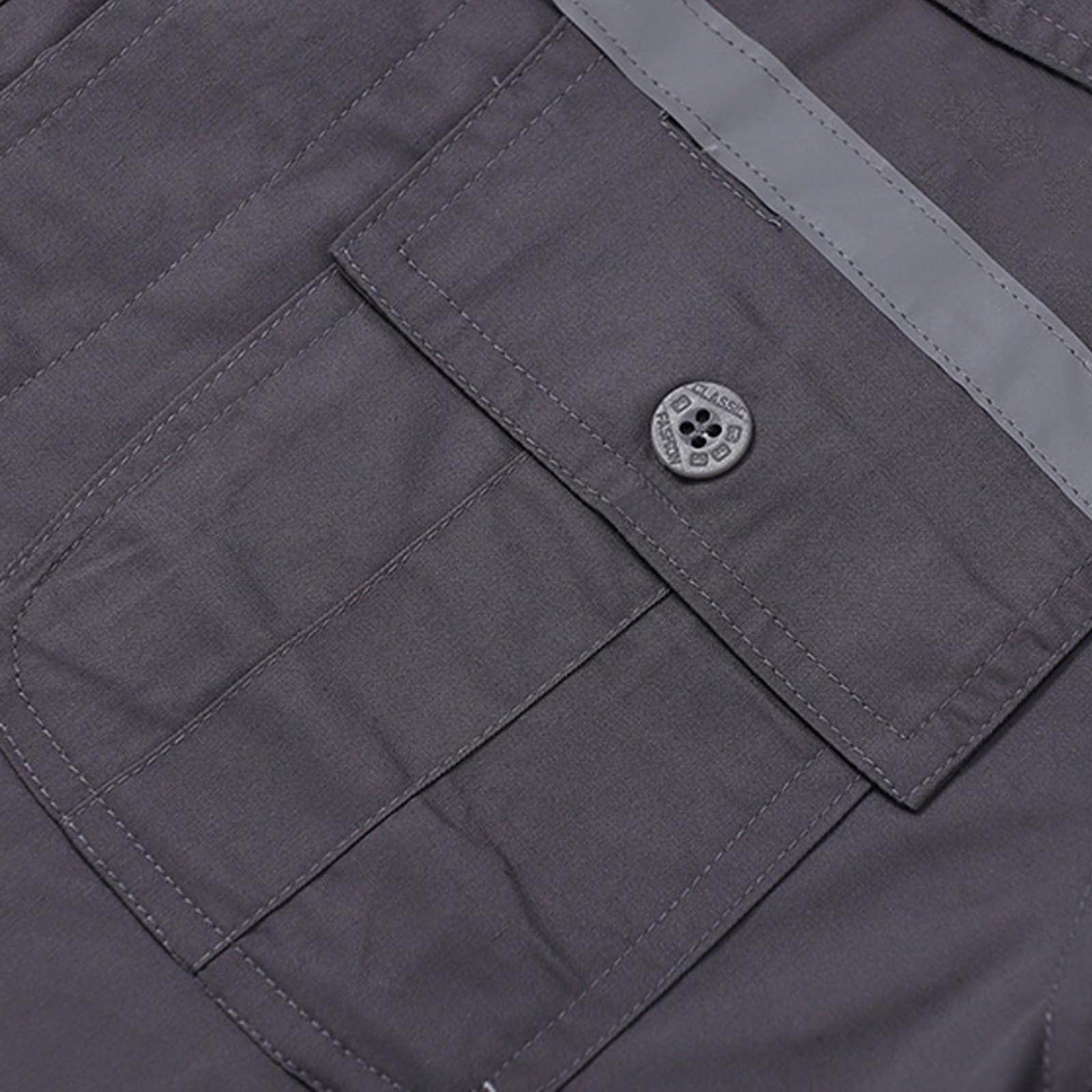 Mono De Manga Corta Para Hombres Mujeres Zip Trabajo Frontal General Taller De Reparación De Coches Uniforme Con Raya Reflectante