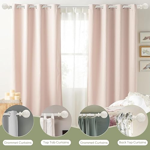 Miniatura 2 de Ycolnaefllr Barra de cortina doble de 1 pulgada de diámetro, barras de cortina dobles para ventanas de 72 a 144 pulgadas, barra de cortina doble