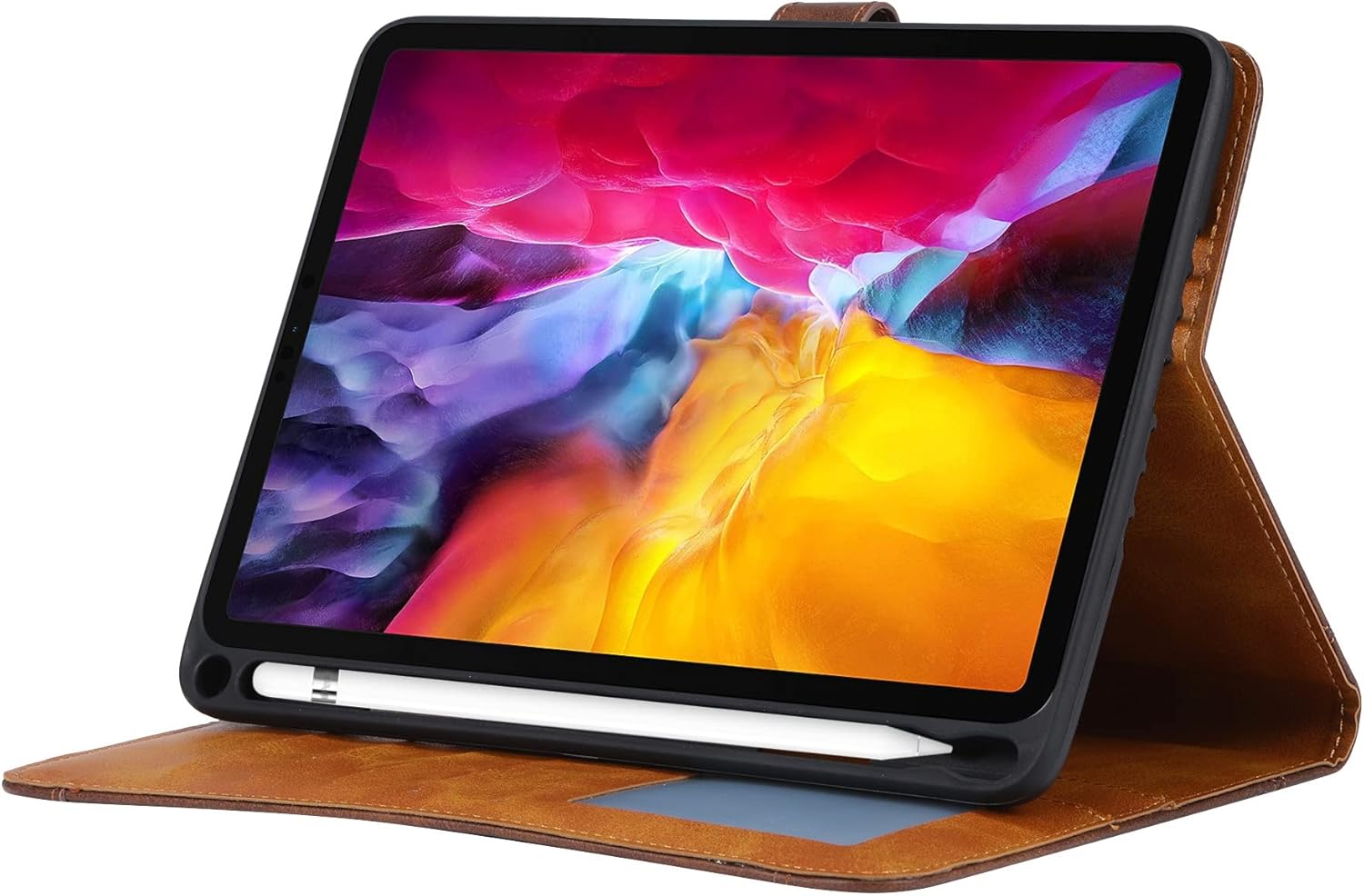 Tablet PC Bags Cases Sleeves Tablet Case Compatible with iPad Pro 11 Inch 2021 Magnetic Clasp Flip Folding Stand Cover with Auto Wake/Sleep Tablet Case Cover(Brown)