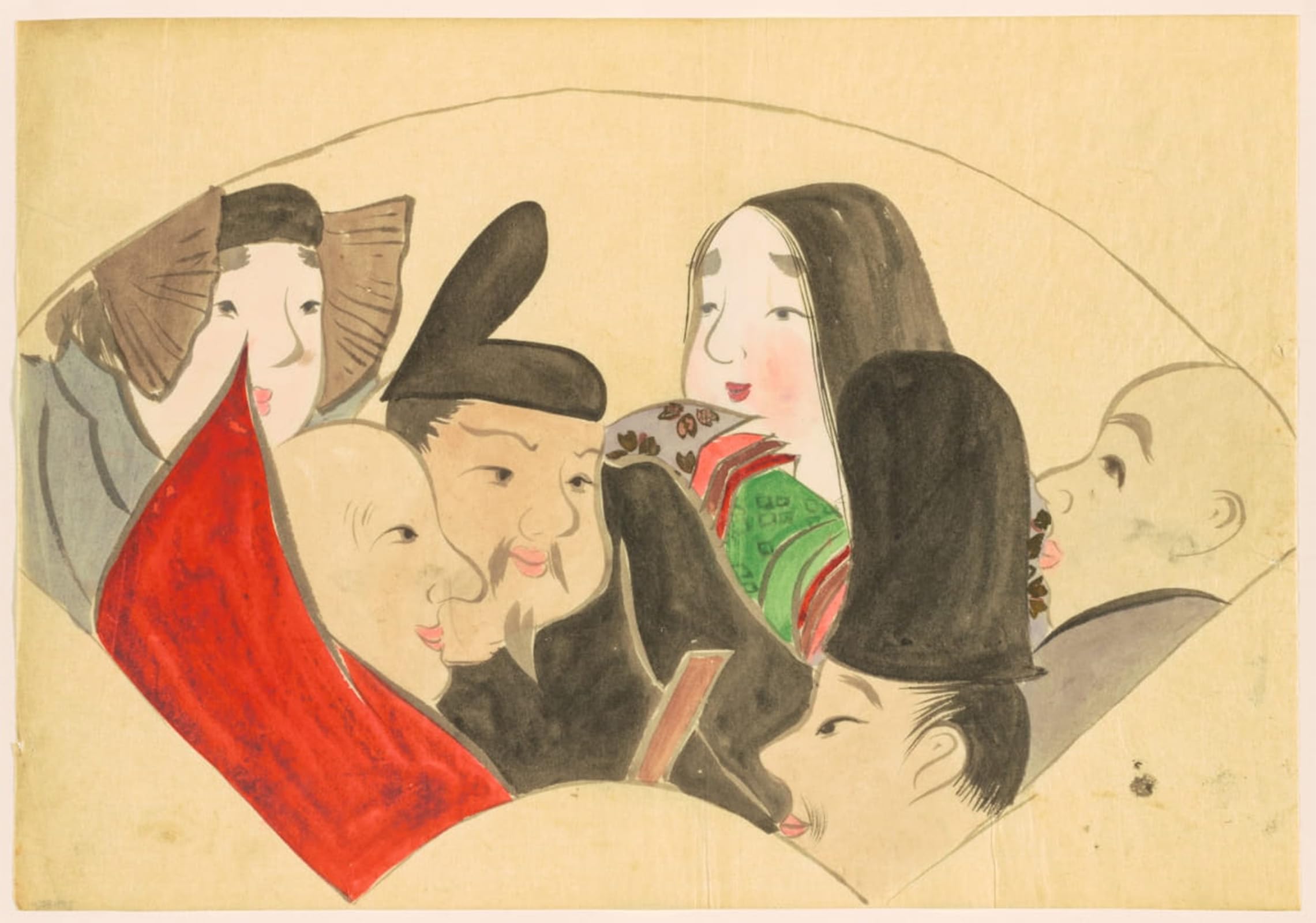 ARTXLXXBN Famous Art Print Poster Vintage Wall Art Flowers of a Hundred Worlds Six Immortals by Kamisaka Sekka Canvas Art Poster for Home Decor 60x90cm