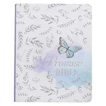 KJV Holy Bible, My Promise Bible, Faux Leather Flexcover w/Bible Tabs, Coloring Stickers, Ribbon Markers, King James Version, Purple Butterfly Floral KJV Promise Editions