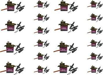 MG90S Micro Servo Kit - Metal Gear Mini Servos for RC Models, DIY Robotics, Arduino Projects 0-180  20