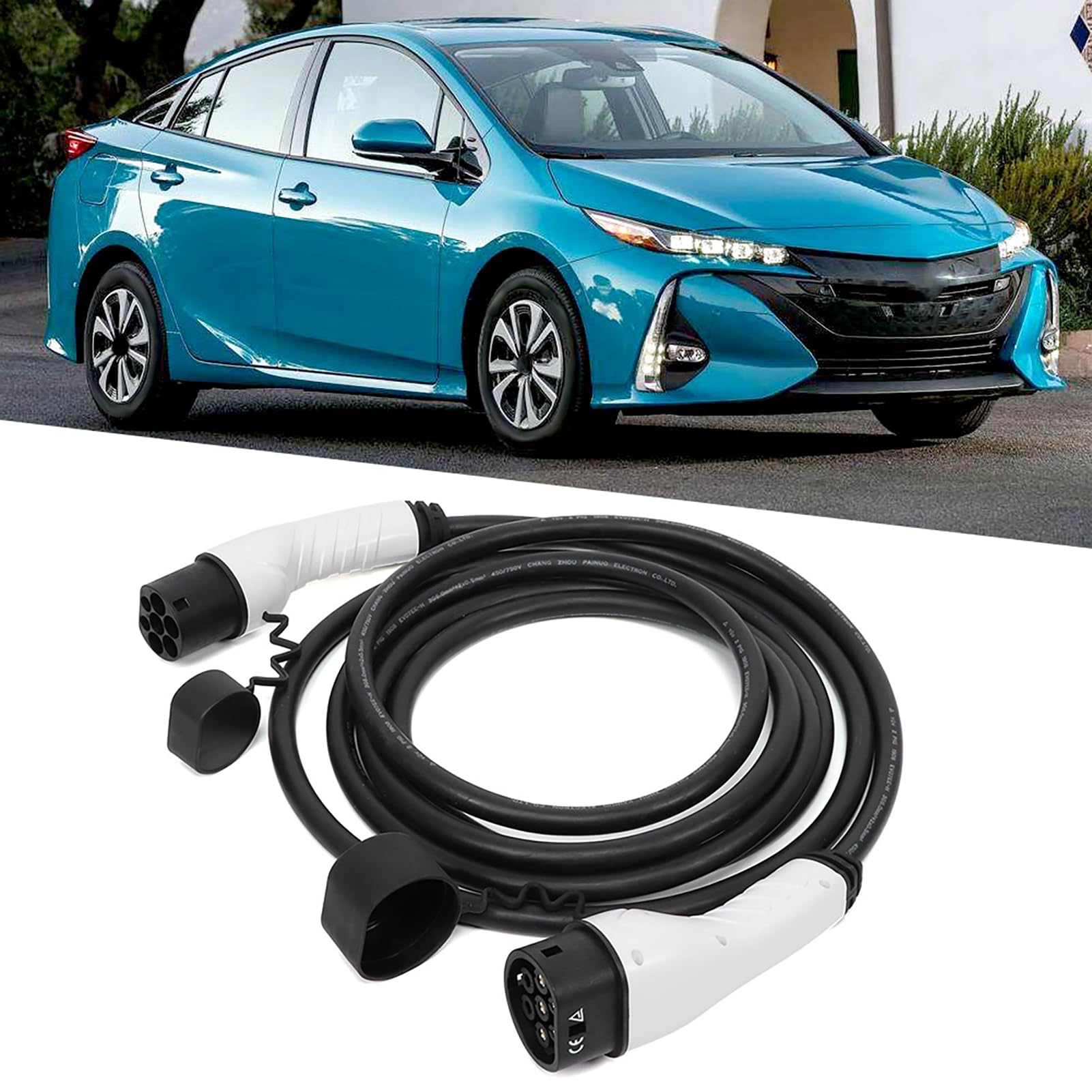 EVSE Caricabatterie con cavo da 16,4 piedi Ricarica rapida per veicoli elettrici per uso domestico 220-250 V (16A-FE-A16D-E&C)