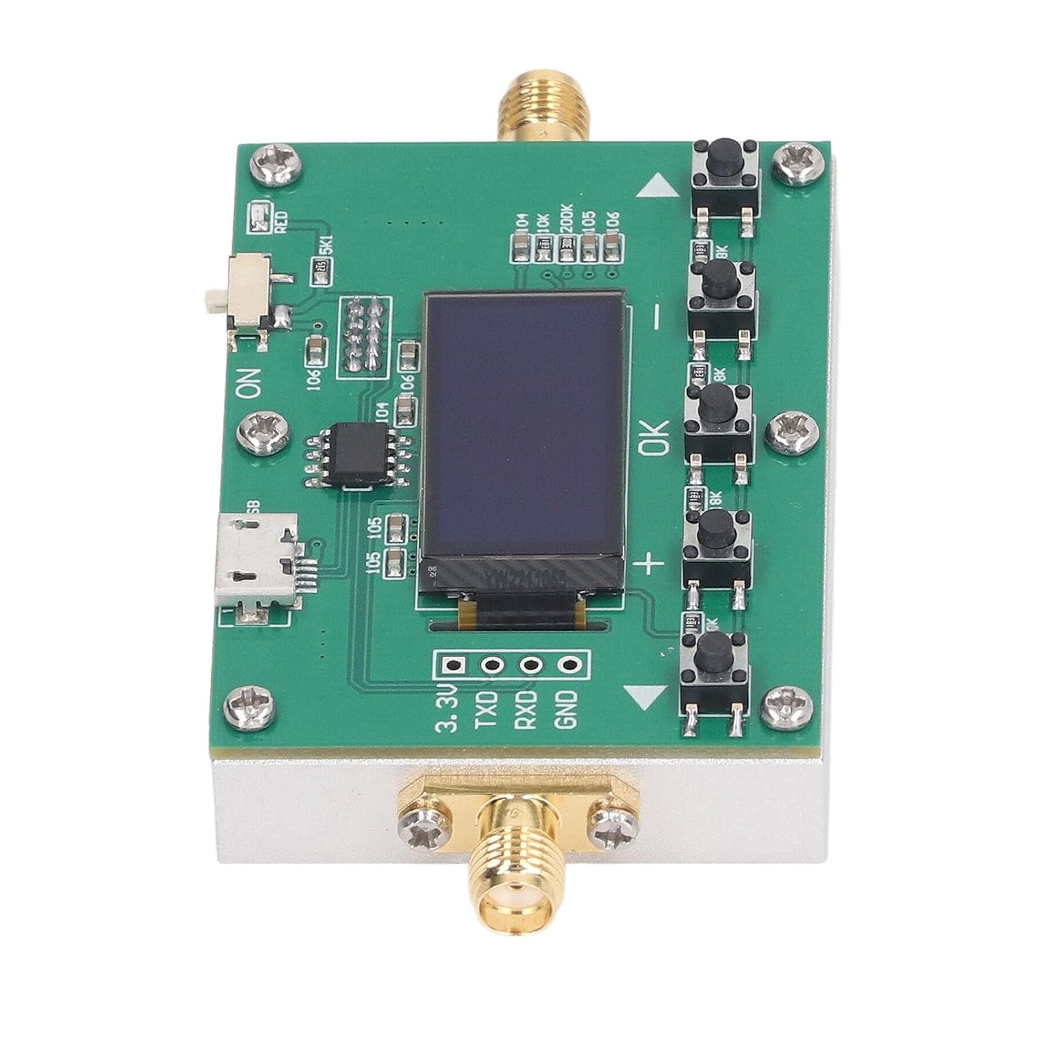 Programmable RF Attenuator Module 6GHz Digital Attenuator with OLED Display 0.25dB Step Precision Control for Radio Frequency Testing